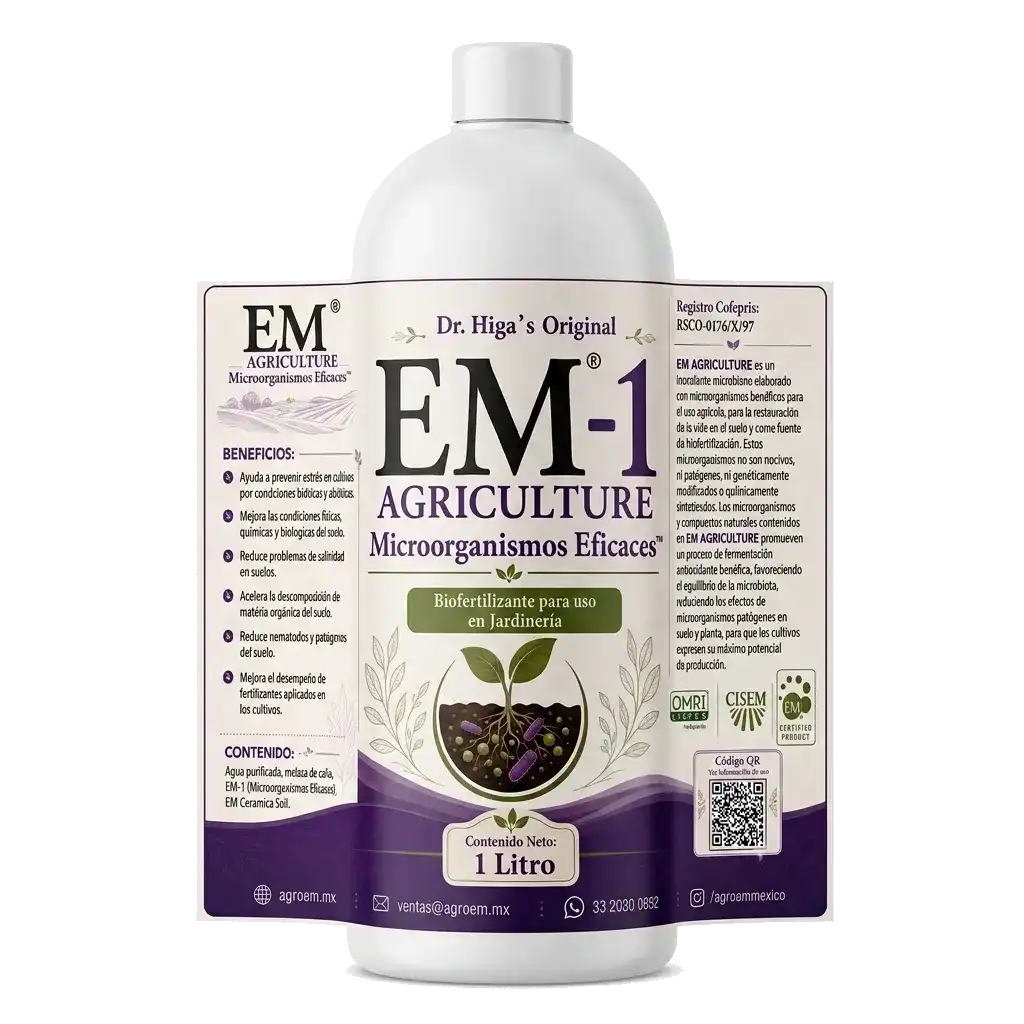 Biofertilizante EM-1 para Jardinería - 1 Litro